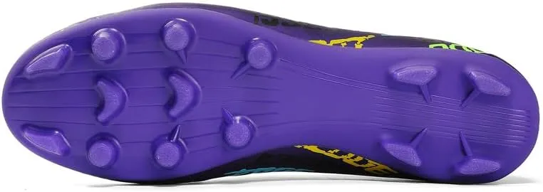 Unisex-Cleats Soccer Shoes for Big Boy Fg/Ag High-top Spikes Football Shoes for Younth Professional Training Turf Indoor Ankle Boots Athletic Sneake