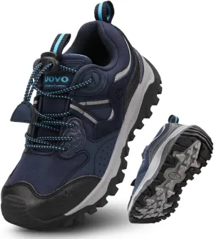 UOVO Girls Boys Hiking Shoes Boys Girls Waterproof Sneakers Kids Running Tennis Outdoor Shoes Non-Slip Lightweight
