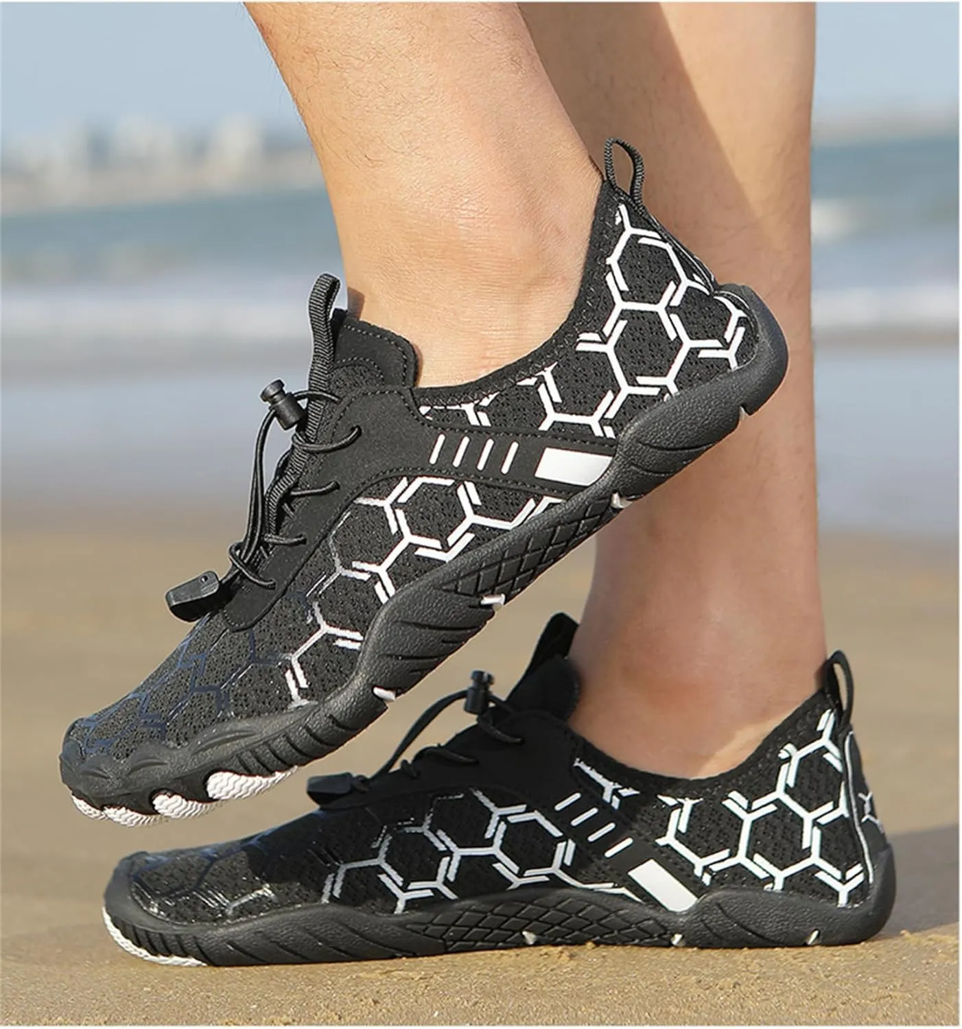 Water Shoes Men Women Breathable Quick Dry Barefoot Shoes Waterproof Lightweight Hiking Shoe Healthy & Non-Slip Barefoot Shoe Wide Toe Box Hiking Aqua Sneakers