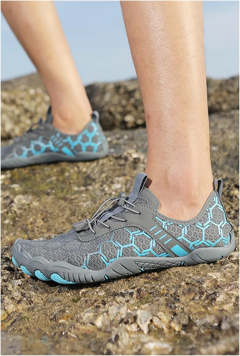 Water Shoes Men Women Breathable Quick Dry Barefoot Shoes Waterproof Lightweight Hiking Shoe Healthy & Non-Slip Barefoot Shoe Wide Toe Box Hiking Aqua Sneakers
