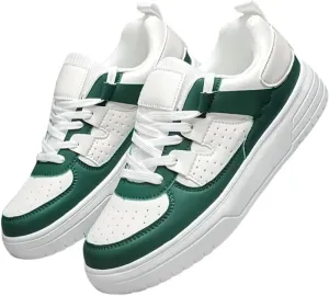 Women for Low Top Skate Shoes, Non Slip Comfy Lace Up Casual Shoes, All Seasons Outdoor Walking