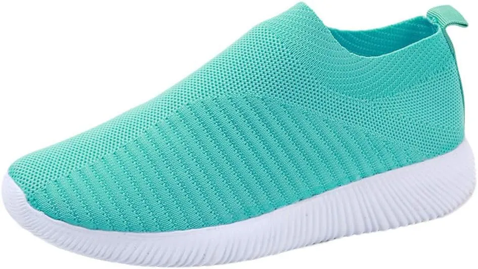 Women's Athletic Walking Shoes Slip On Casual Mesh Walking Shoes Women Comfort Ladies Casual Shoes Men's Fashion Sneakers Red Tennis Shoe Loafers Dress Shoe
