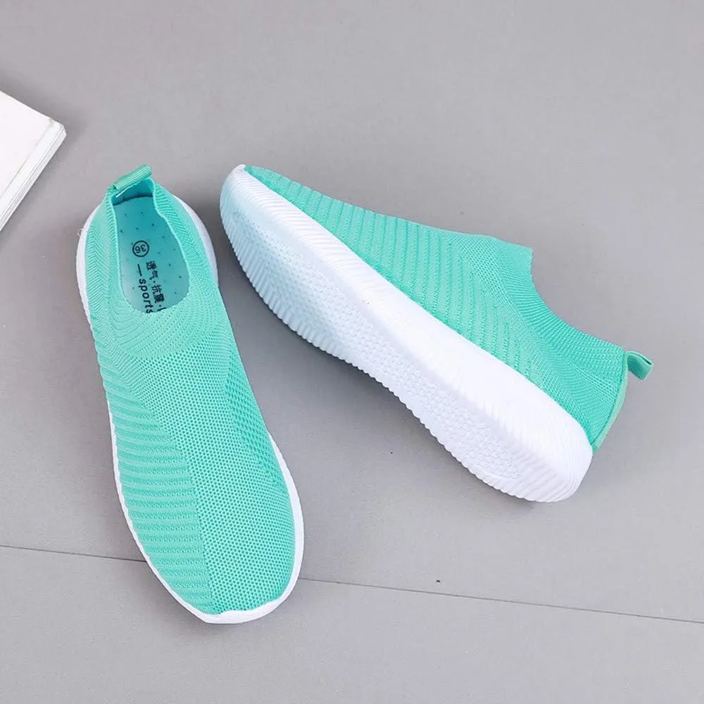 Women's Athletic Walking Shoes Slip On Casual Mesh Walking Shoes Women Comfort Ladies Casual Shoes Men's Fashion Sneakers Red Tennis Shoe Loafers Dress Shoe