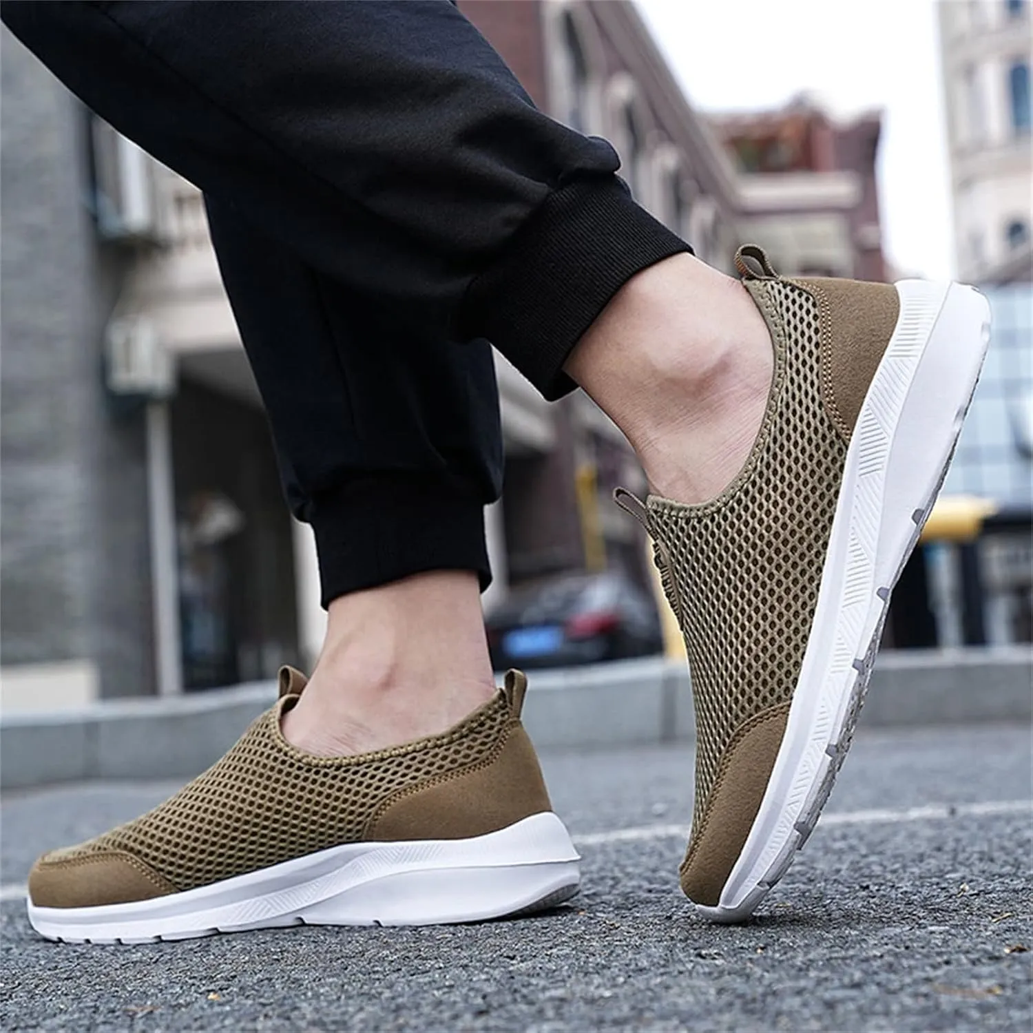 Womens Ladies Walking Running Shoes Slip On Lightweight Tennis Shoes Womens Mesh Breathable Casual Black Shoes Black Platform Sneaker Tennis Shoe Trainers Shoe