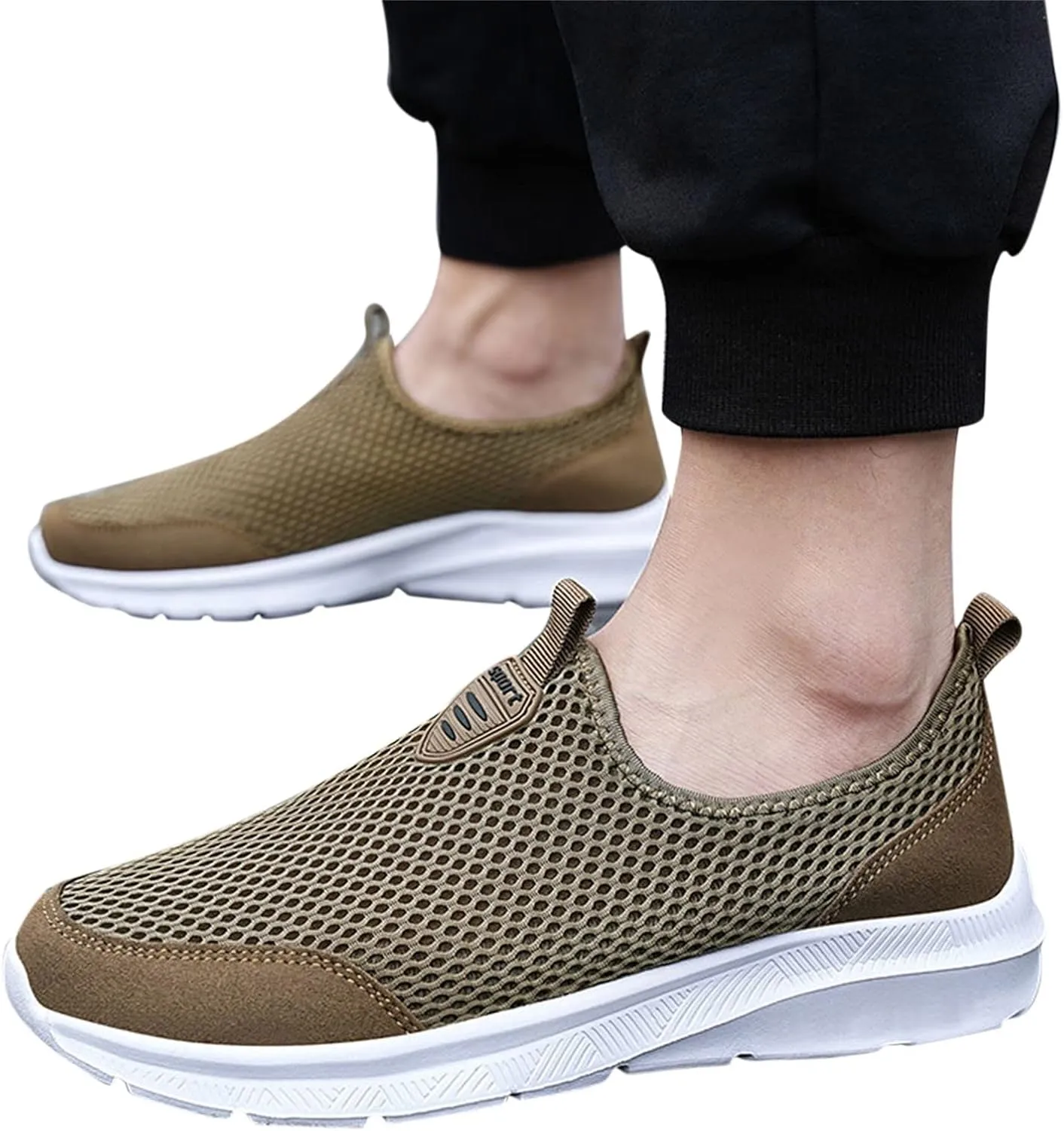 Womens Ladies Walking Running Shoes Slip On Lightweight Tennis Shoes Womens Mesh Breathable Casual Black Shoes Black Platform Sneaker Tennis Shoe Trainers Shoe