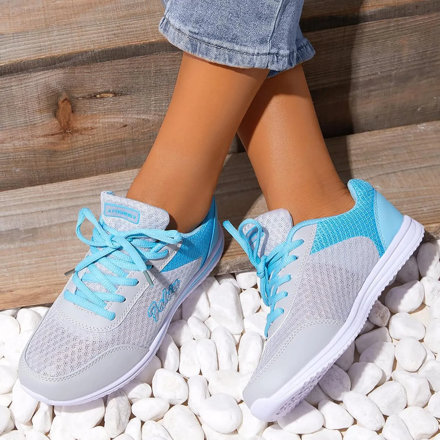 Womens Running Shoes Colorblock Casual Shoes Men Sneakers Women Trendy Comfortable Walking Shoes Slip On Shoes Gym Fitness Shoes for Ladies