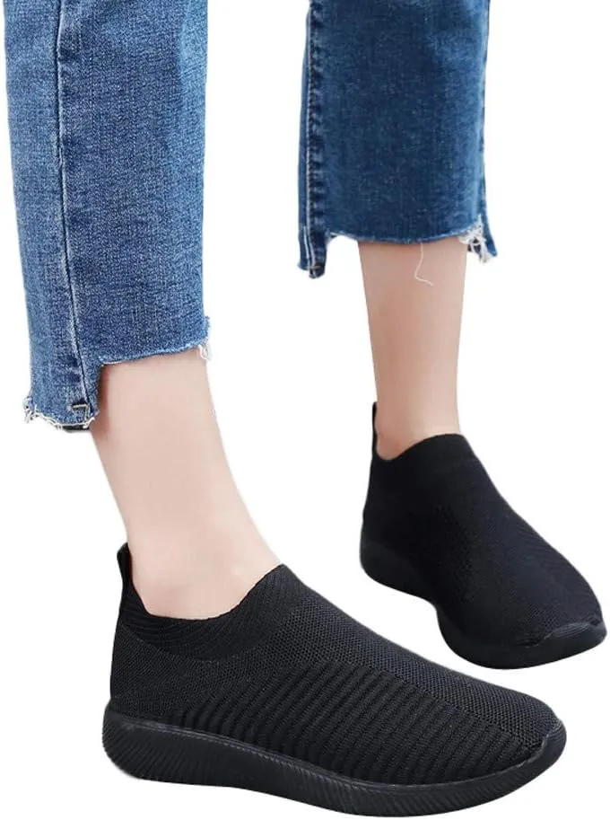 Womens Slip on Walking Shoes Comfort Lightweight Mens Running Shoes Lightweight Casual Work Shoes Walking Sneakers Waterproof Tennis Shoe Cross Trainer Shoe