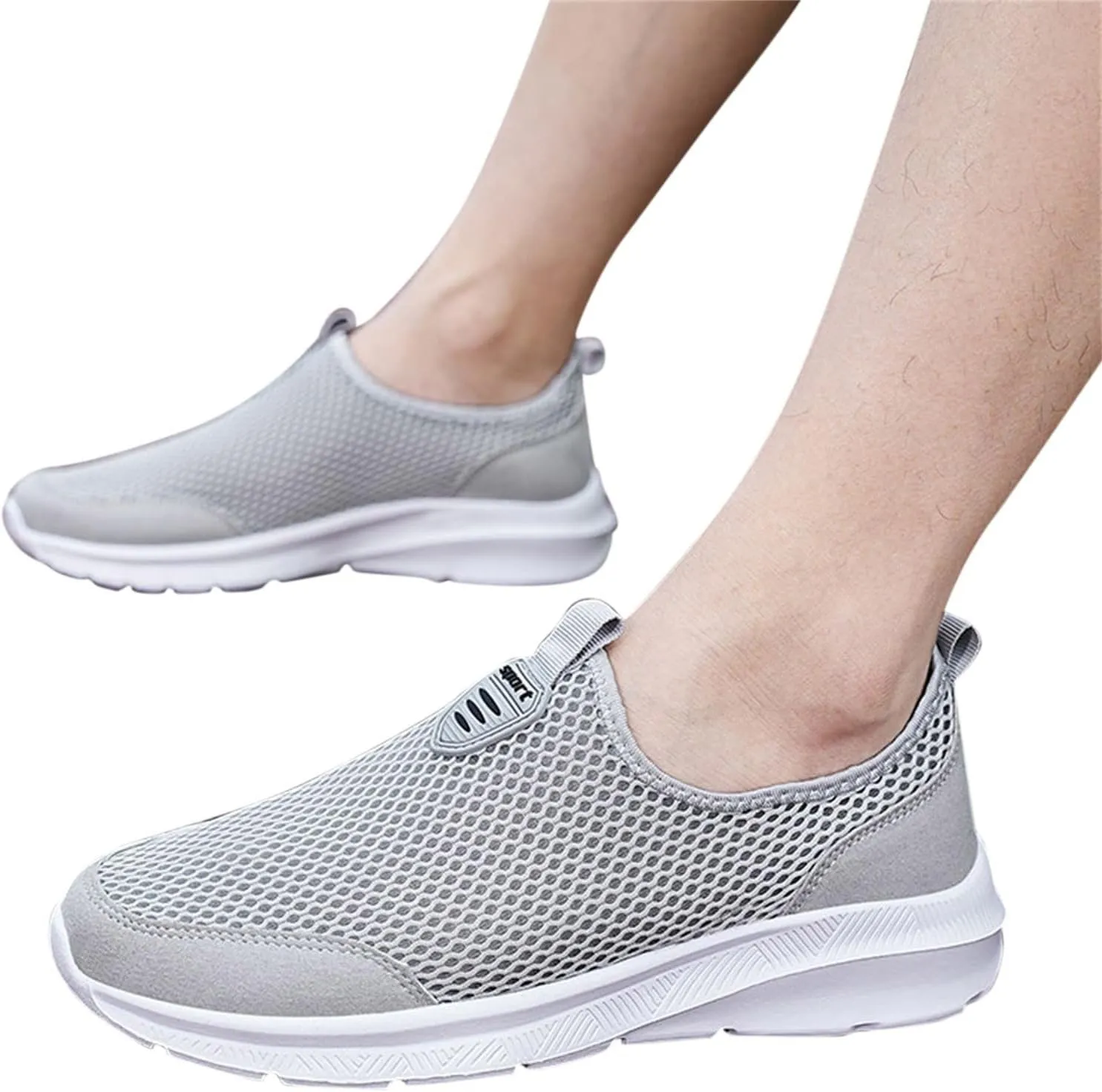 Womens Slip On Walking Shoes Non Slip Running Shoes Walking Shoes Women Slip On White Casual Shoes High Top Sneakers Waterproof Tennis Shoe Casual Loafers