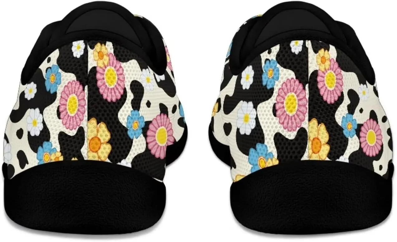 Womens Sneakers Lace up Barefoot Shoes Wide Toe Minimalist Cross Training Shoes Mesh Walking Sneakers