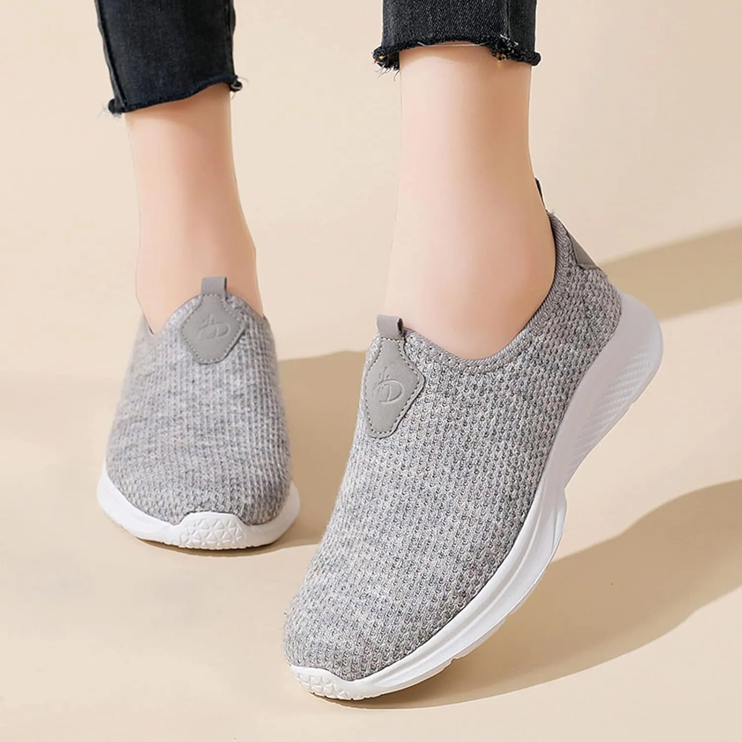 Women's Walking Shoes Cushion Comfortable Breeze Shoes Womens Tennis Shoes Slip On Business Casual Shoes Black Sneakers Steel Toe Tennis Shoe Casual Loafers