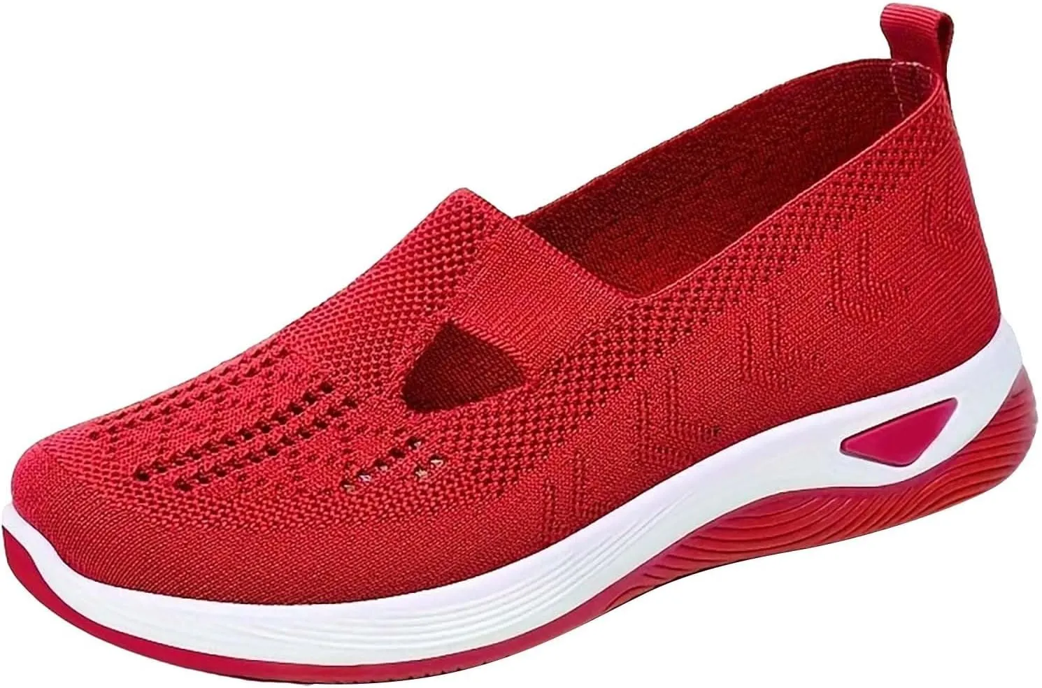 Women's Woven Orthopedic Breathable Soft Shoes Non Slip Work Shoes Women Flat Feet Women Shoes Casual Fashion Sneakers White Tennis Shoe White Loafers