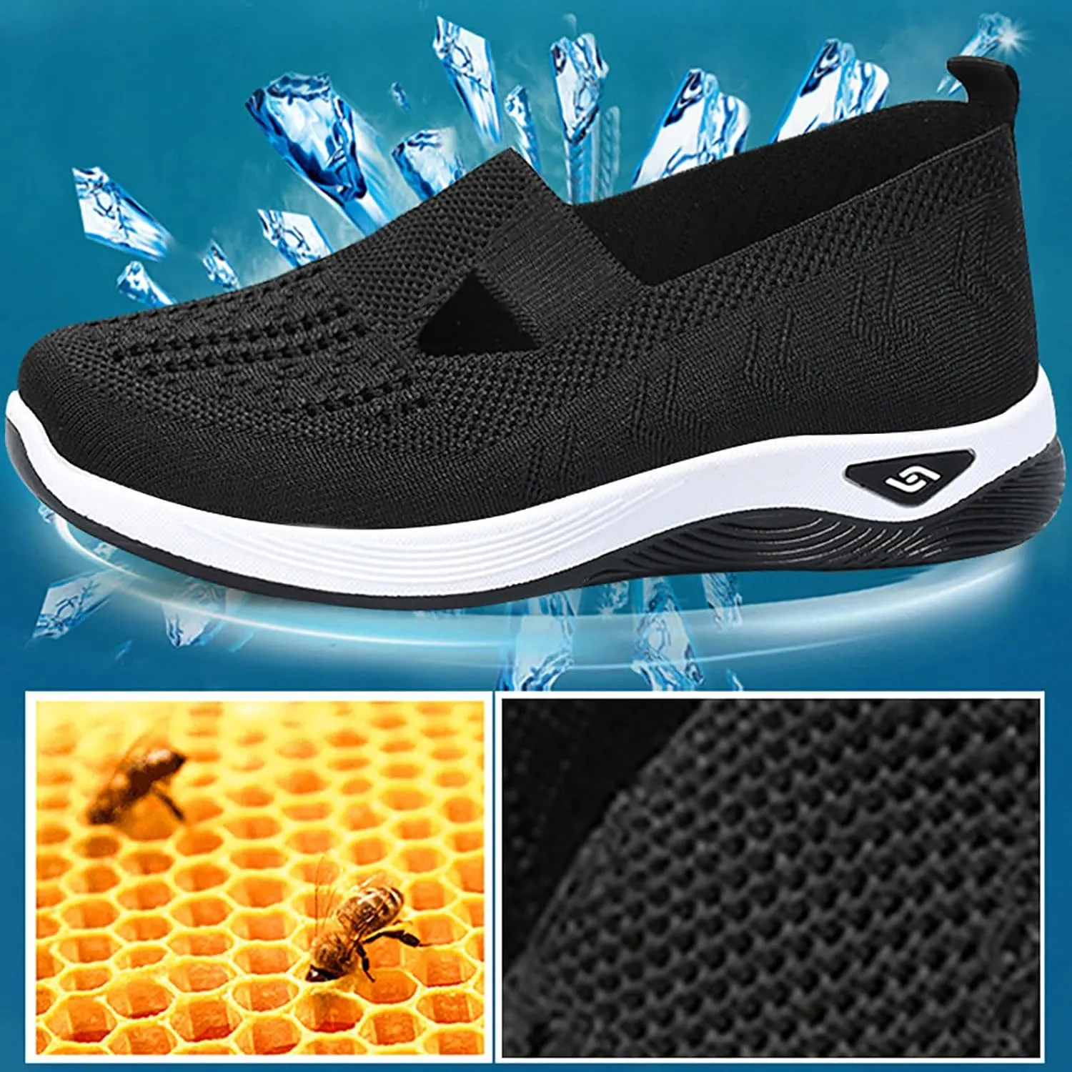 Women's Woven Orthopedic Breathable Soft Shoes Womens Running Shoes Wide Feet Casual Slip On Shoes Platform Sneakers Platform Tennis Shoe Casual Loafers