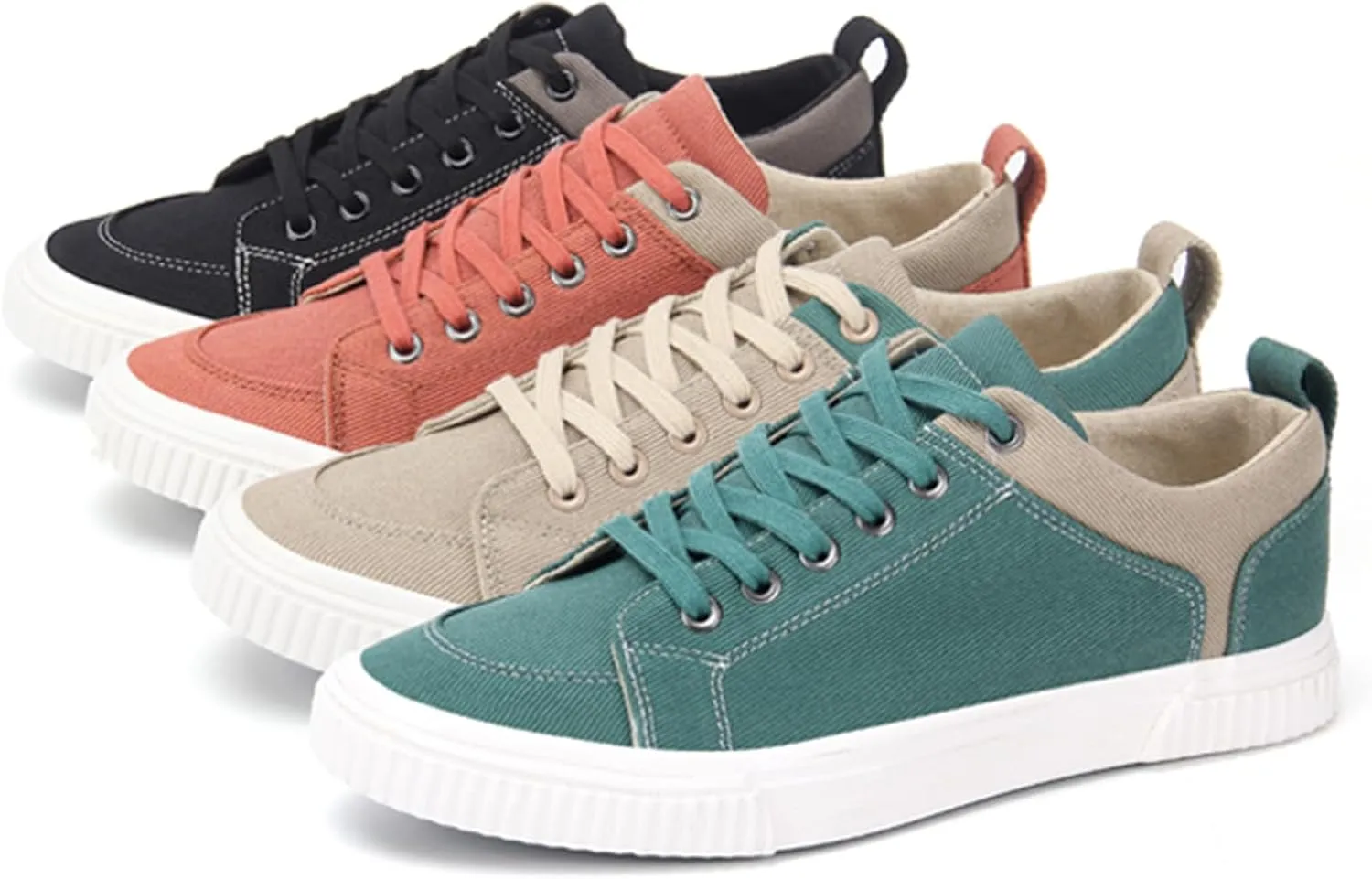 YIBLBOX Canvas Low Top Shoes Skate Shoes Fashion Sneakers for Men Comfortable Walking Casual Sneaker