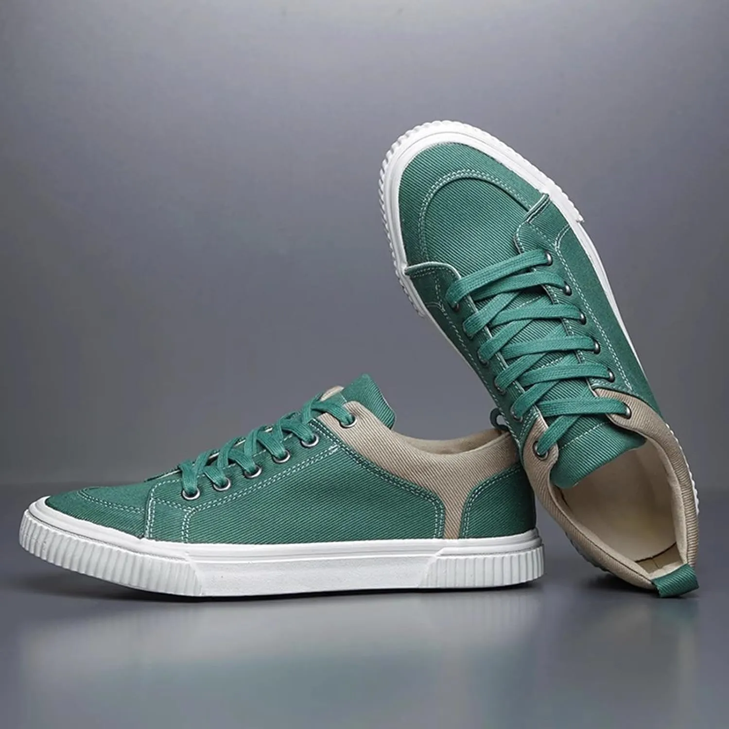 YIBLBOX Canvas Low Top Shoes Skate Shoes Fashion Sneakers for Men Comfortable Walking Casual Sneaker