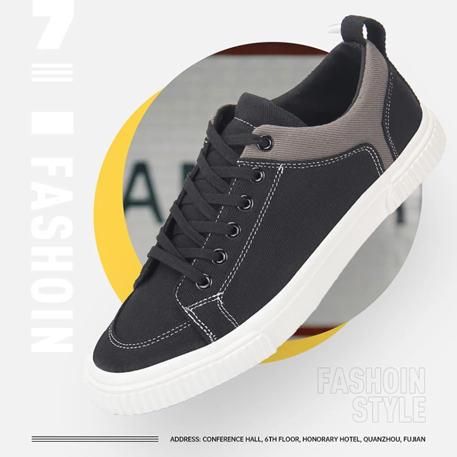 YIBLBOX Canvas Low Top Shoes Skate Shoes Fashion Sneakers for Men Comfortable Walking Casual Sneaker